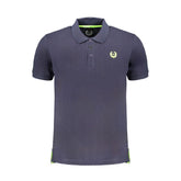 Blue Cotton Men's Polo Shirt