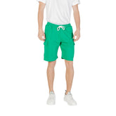 Bicolor Cotton Bermuda Shorts