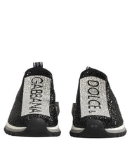 Black Silver Slip On Sorrento Sneakers Shoes