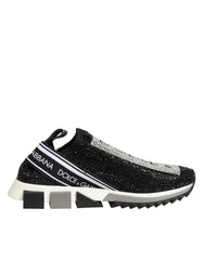 Black Silver Slip On Sorrento Sneakers Shoes