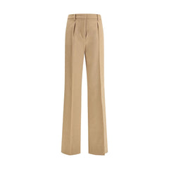 Beige Camel Hair  Casual Pants