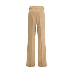 Beige Camel Hair  Casual Pants