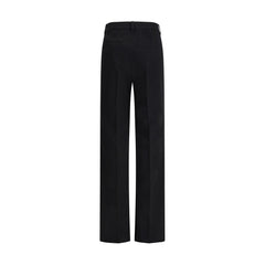 Black Camel Hair Casual Pants