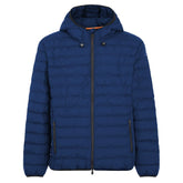 Blue Polyester Men's Quilted Jacket