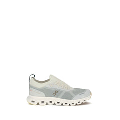 White Polyester Athletic Sneakers