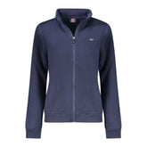 Blue Cotton Women Sweatshirt