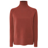 Red Cashmere Women Sweater Turtleneck