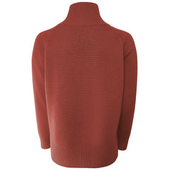 Red Cashmere Women Sweater Turtleneck