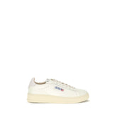White Rubber Low Top Sneakers