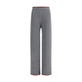 Gray Wool Casual Pants