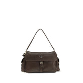 Brown Recycled Polyamide Shoulder Bag