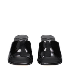 Black Leather Platform Sandals