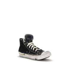 Black Rubber High Top Sneakers