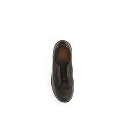 Black Calf Leather Bos Taurus Athletic Sneakers