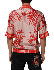 Red Corals Short Sleeves Collared Shirt