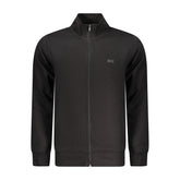 Black Cotton Men Sweatshirt