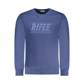 Blue Cotton Men Sweatshirt