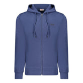 Blue Cotton Men's Hoodie