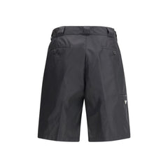 Black Recycled Polyamide Bermuda Shorts