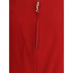 Red Viscose Skirt