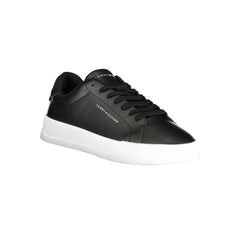 Black Polyurethane Men's Sneaker