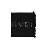Black Virgin Wool Scarf