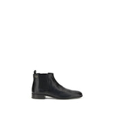 Black Goatskin Ankle Boots