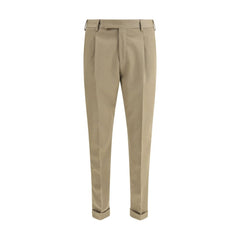 Bicolor Fleece Wool Dress Pants