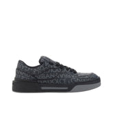 Black Cotton Low Top Sneakers