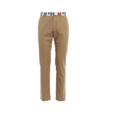 Beige Cotton Chino Pants