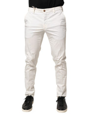 White Tapered Dress Formal Trouser Pants