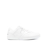 White Calfskin Low Top Sneakers