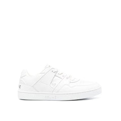 White Calfskin Low Top Sneakers