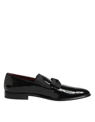 Black Leather Slip On Dress Men Loafers Shoes
