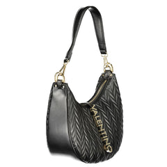 Black Polyurethane Women's Shoulder Bag