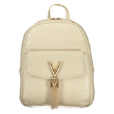 Beige Polyurethane Women Backpack