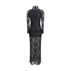 Black Polyamide Long Dress