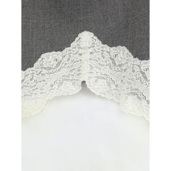 Gray Polyester Midi Skirt