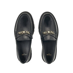 Black Calfskin Slip-On Loafers