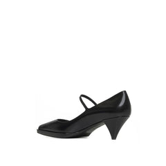Black Calfskin High Heel Pumps