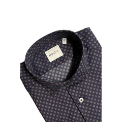 Blue Cotton Men's Slim Fit Shirt