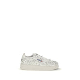 White Calf Leather Bos Taurus Low Top Sneakers