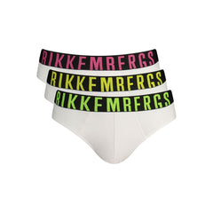 Fluorescent White Polyester Men's Brief