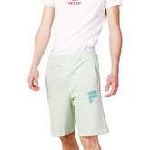 Green Cotton Bermuda Shorts