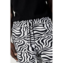 Black And White Recycled Polyester Bermuda Shorts