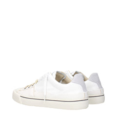 White Leather Low Top Sneakers