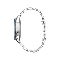 ساعة رياضية من الفولاذ المقاوم للصدأ باللون الرمادي