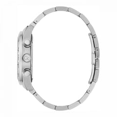 ساعة فاخرة من الفولاذ المقاوم للصدأ باللون الرمادي