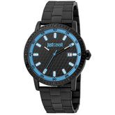 ساعة فاخرة من الفولاذ المقاوم للصدأ باللون الأسود