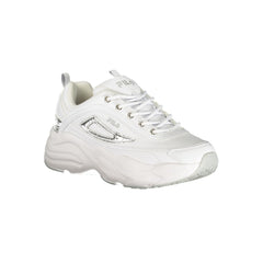 White Polyester Women Sneaker
